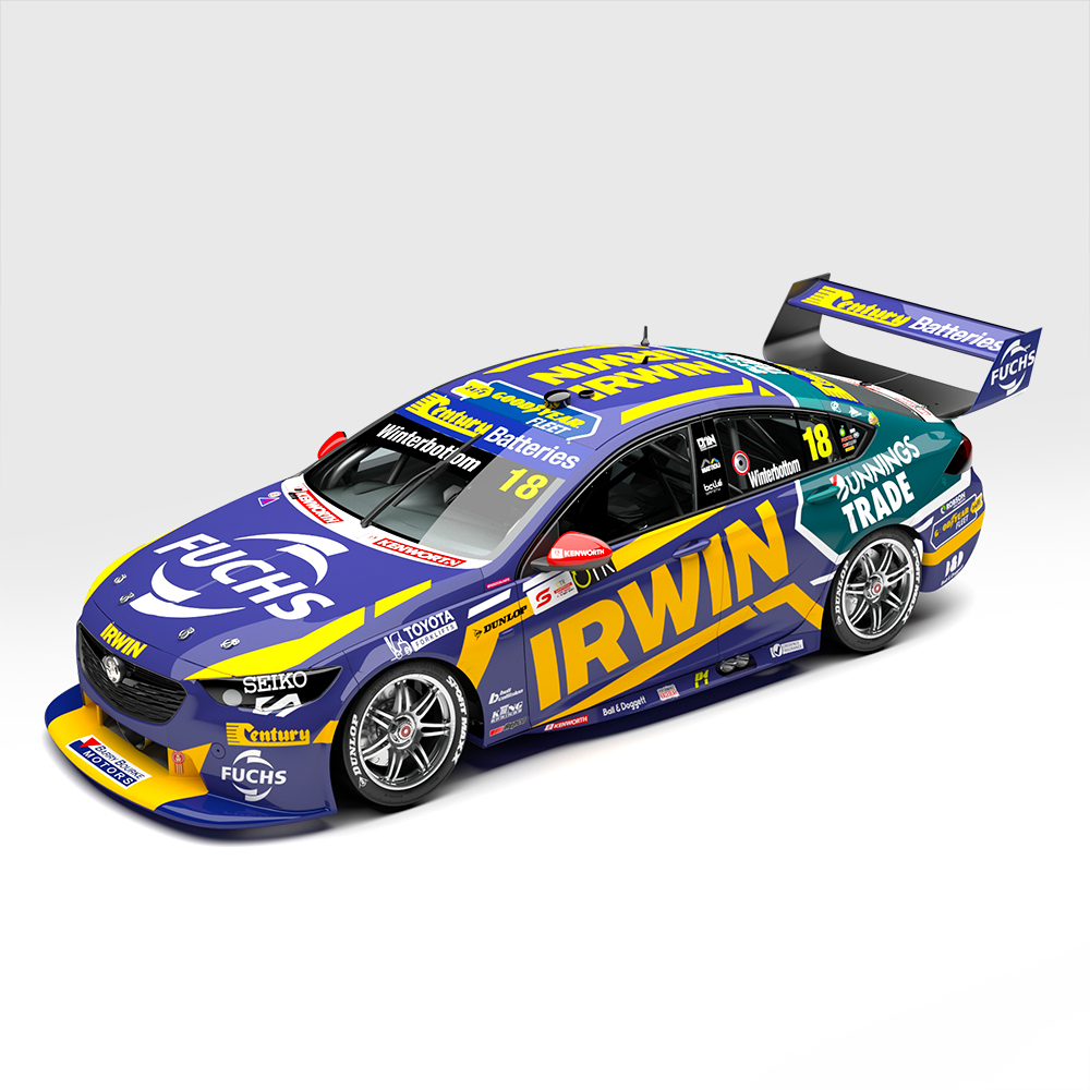 1:18 Scale. Mark Winterbottom IRWIN Racing #18 Holden ZB Commodore 2021 OTR SuperSprint At The Bend 500th Consecutive Race Start