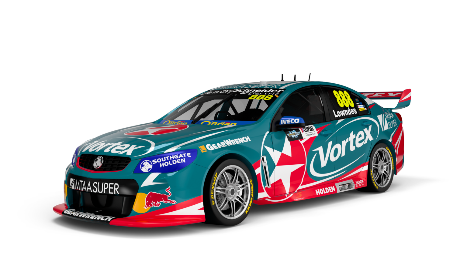 118 Scale. Craig Lowndes. Holden VF Commodore. TEAM VORTEX 888.