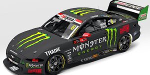 1:43 Scale. Cam Waters/ James Moffat. Monster Energy Racing #6 Ford Mustang GT – 2021 Repco Bathurst 1000 2nd Place