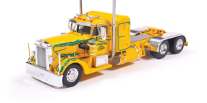 1:64 Scale. PETERBILT 350 1962- YELLOW GREEN FLAMES