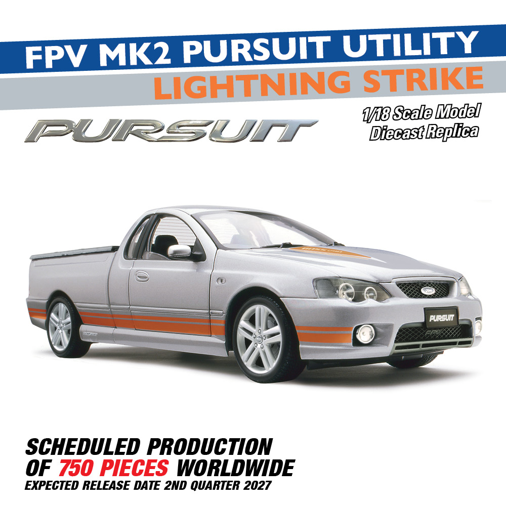1:18 Scale. Ford FPV Mk2 Pursuit Ute - Lightning Strike