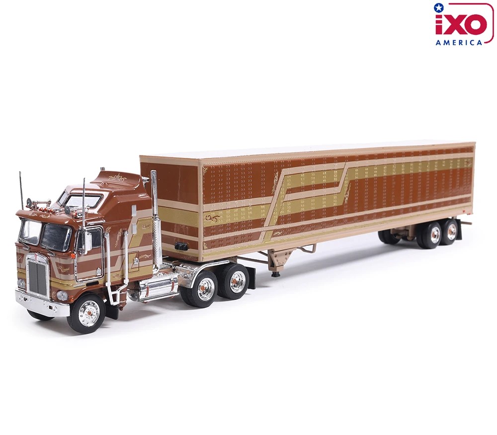 1:64 Scale. PETERBILT 359 1973 with Trailer- BROWN