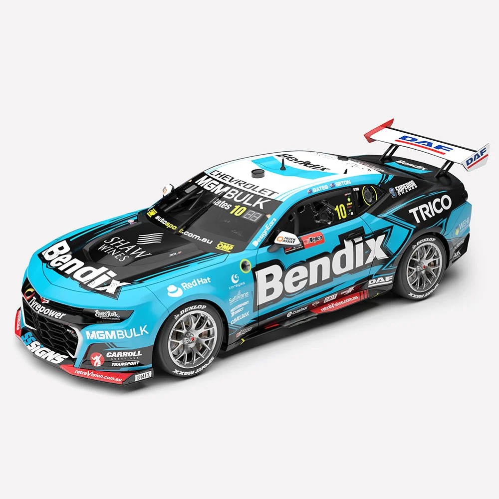 1:43 Scale. Zach Bates / Aaron Seton. Bendix Racing #10 Chevrolet Camaro ZL1 - 2026 Repco Bathurst 1000 Pole Position / 3rd Place