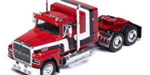 1:64 Scale. FORD LTL- 9000 Truck Cab 1978, BLACK/WHITE/RED
