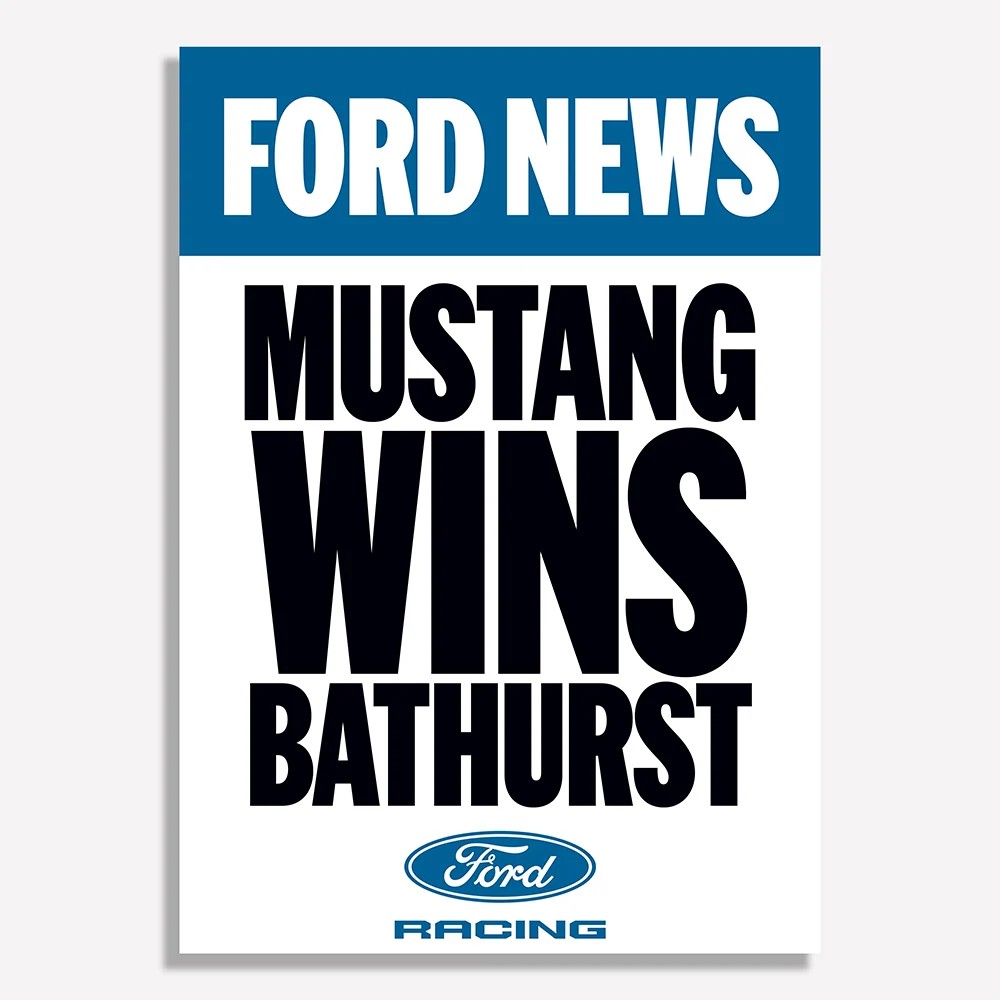 Ford News: Mustang Wins Bathurst - Special Edition Charity Poster