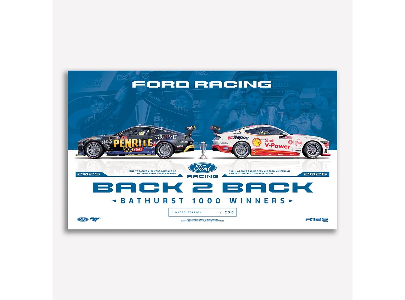 Ford Racing – Back-2-Back Bathurst 1000 Winners - Limited Edition Print