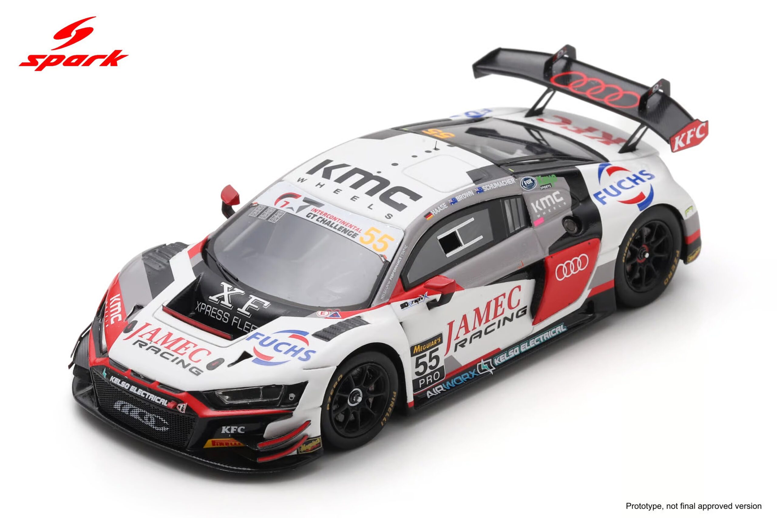 1:43 Scale. W. Brown - B. Schumacher - C. Haase. Audi R8 LMS GT3 evo Ⅱ #55 Jamec Racing/Team MPC Bathurst 12H 2026